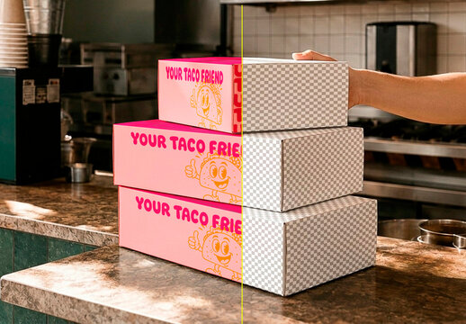 Takeaway Packaging Branding Mockup