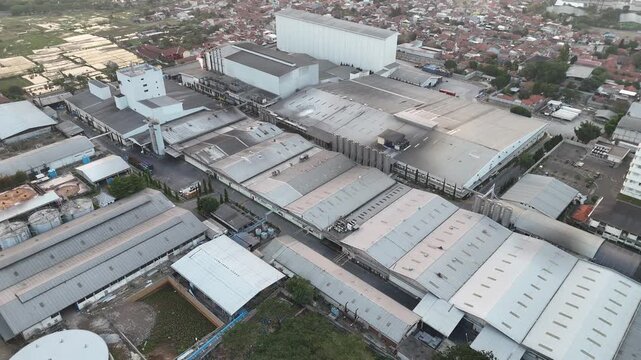 Aerial View of Cimareme Industrial Estate in West Java, Indonesia