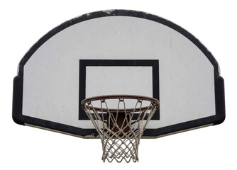 Basketball backboard with hoop and net isolated on transparent background for sports concept. © Rasmus