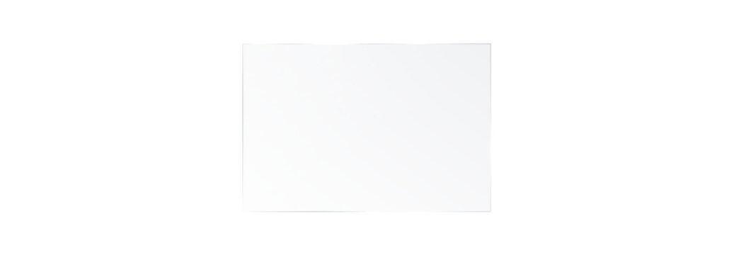 Transparent Glass plate background. Realistic screen glass, window effect with flare, clear glass showcase, glossy plastic glare frame, acrylic with glares and light, plexiglas, 3d.