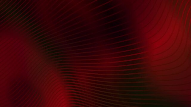 Abstract Flowing Red and Orange Lines on Dark Background Seamless Loop
