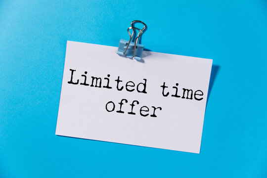 limited time offer business text
