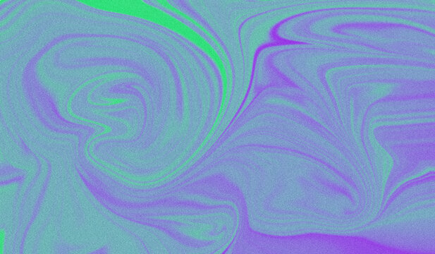 Abstract fluid marble background in vibrant purple, grey, and neon green colors with grainy texture liquid swirl pattern graphic design for modern art print, poster, or digital wallpaper
