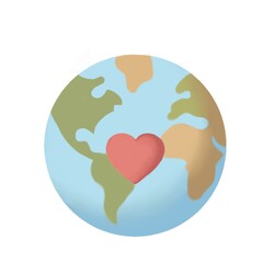 heart shaped globe © Ikram Painting 