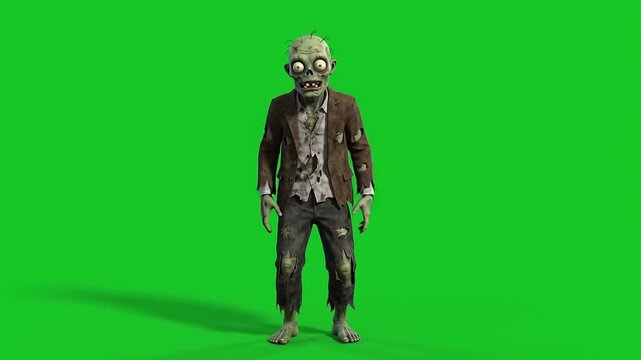 Zombie Performing Thriller Dance Funny Halloween Animation