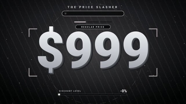 Black Friday Mega Discount Price Slasher Motion Graphic