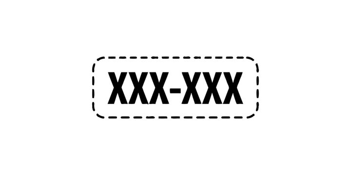 Black promo code box with dashed border for discount applications, online shopping, and special offers on website.