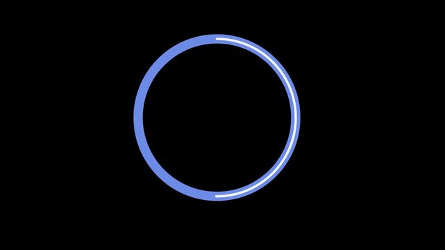 Countdown timer glowing ring for event launch start or digital clock