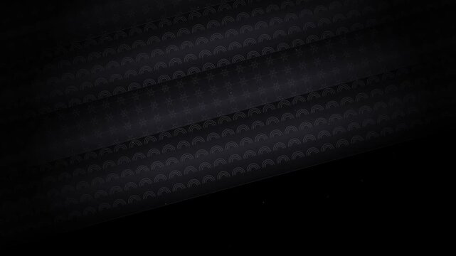 Abstract dark background with repeating wave patterns and subtle geometric lines motion loop in professional black texture.
