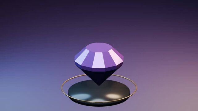 Faceted Jewel and Golden Ring