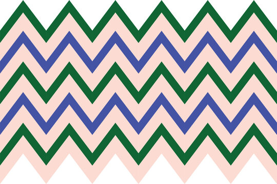 Vibrant zigzag pattern design featuring bold geometric shapes and