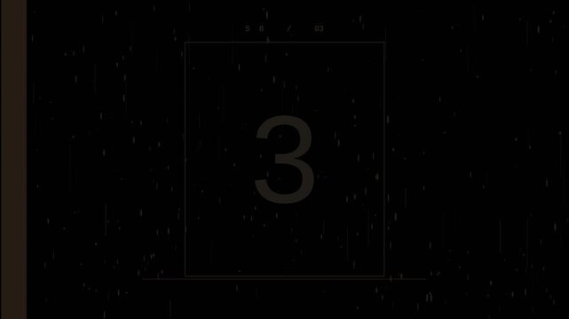 Super 8 Counter Leader Countdown Alpha Overlay