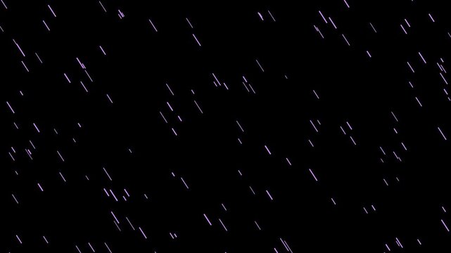 Violet Crosswind Rain Slanting Alpha Overlay