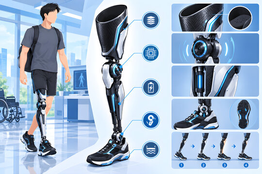Advanced Bionic Prosthetic Leg Technology for Mobility and Rehabilitation