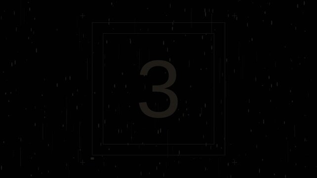 Square Field Countdown Leader with Registration Marks Alpha Overlay