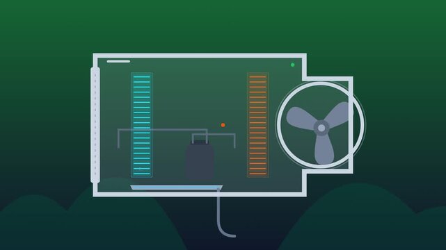 Industrial Greenhouse Mechanical Refrigeration Dehumidifier Internal Cutaway for Climate Control Automation