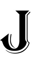 Elegant typography design featuring bold letter j with arrow loop for © Math