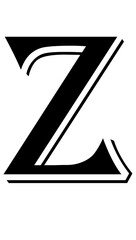 Elegant typography design featuring bold letter z with decorative © Math
