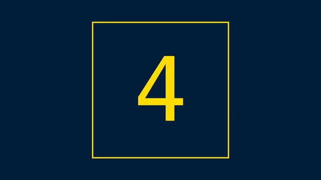 Film Countdown in Shrinking Yellow Square on Navy Blue