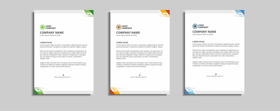 modern corporate letterhead template design