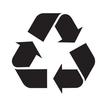 recycling emblem black arrow cycle vector