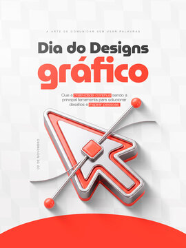 Dia do Design Gr&aacute;fico Post Criativo Post Card Insta Template Banner