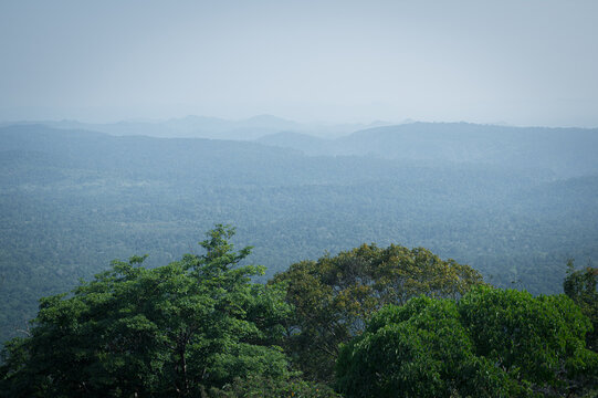 Scenic View of Lush Mountains and Forests in Yai Region