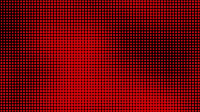Red dot halftone pattern digital background, Abstract and technology red dots and black background, Halftone texture with dots. Dotted animated gradient