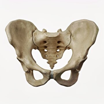 Anatomical Human Pelvis Bone Structure Isolated on White