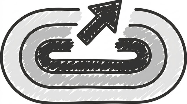 Share icon hand drawn sketch style on white background