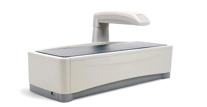 Bone densitometer DEXA scanner isolated on white background