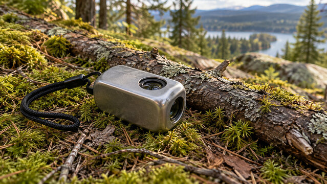 Forestry Clinometer beside a Fallen Branch