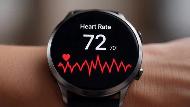 ?Smartwatch tracks heart rate in realtime: visualizing health monitoring