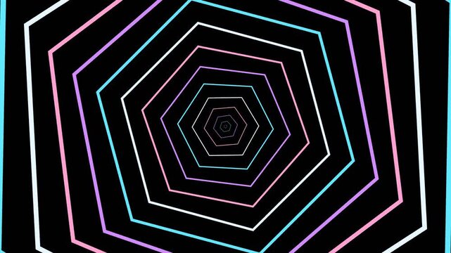 Pastel Polygon Tunnel Rotating Alpha Overlay