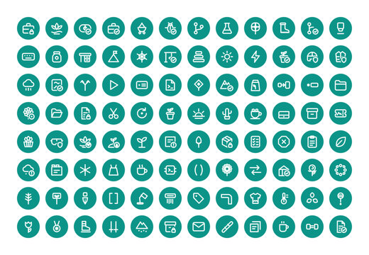 96 round badge icons mega pack with honey jar and folder