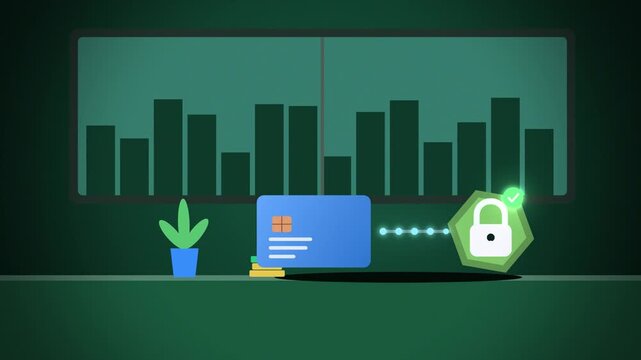 Card tokenization into a secure token with props room scene appearing