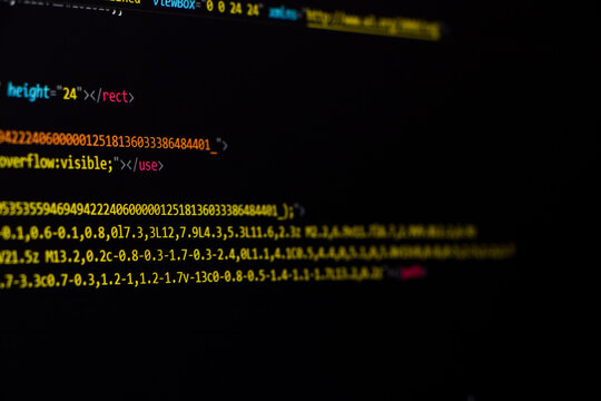 Programming coding screen, web developer coding screen.Programming or coding screen . Technology abstract background of coding screen, Programming screen, Source code. Data security concept.