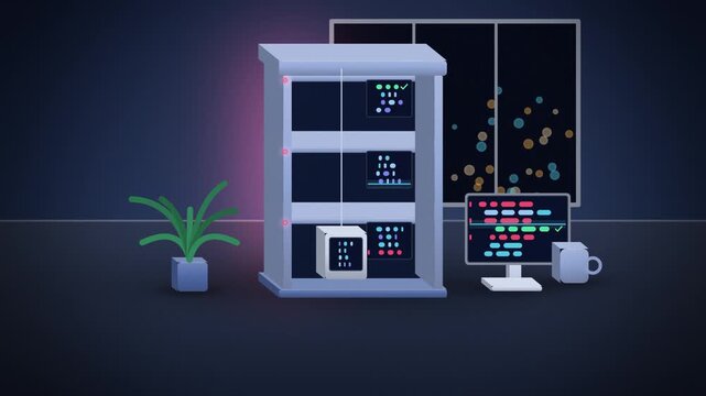 Blue release lift through dev test and live room scene looping motion