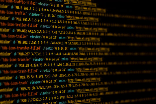 Programming coding screen, web developer coding screen.Programming or coding screen . Technology abstract background of coding screen, Programming screen, Source code. Data security concept.