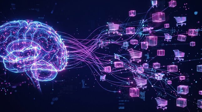 Artificial Intelligence Brain Driving Online Shopping Data and Consumer Trends