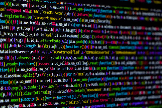 Programming coding screen, web developer coding screen.Programming or coding screen . Technology abstract background of coding screen, Programming screen, Source code. Data security concept.