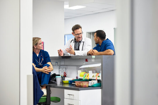 Hospital Staff Chatting