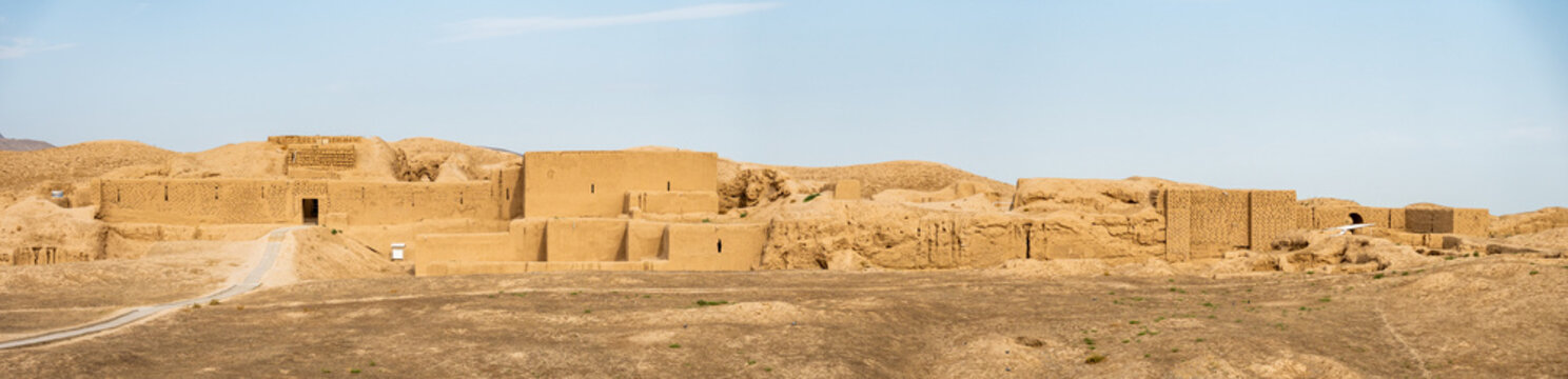 Panorama of the fort at Old Nisa, in Ashgabat, Turkmenistan