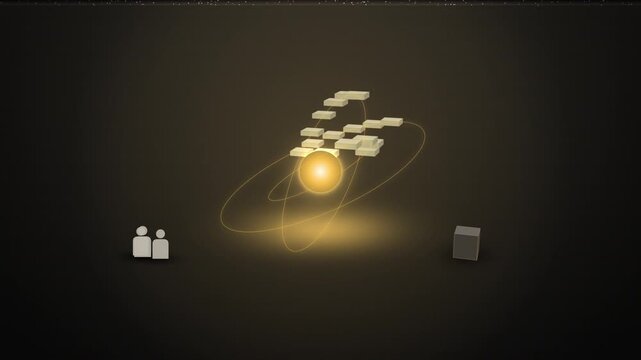 AI building a Dyson sphere around a star close-up building up concept