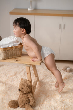 Baby Boy Exploring Play Area