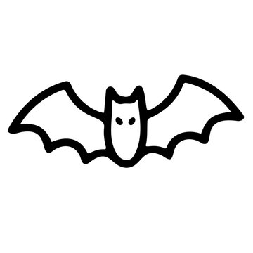 Halloween vector icon set featuring black bat wings head and