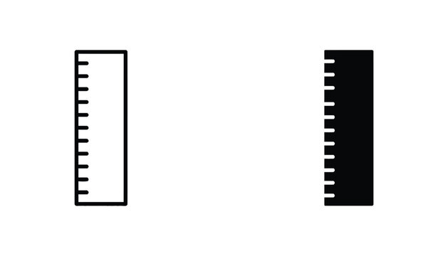 Black and white ruler comparison illustration