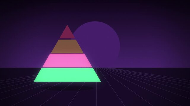 Pink risk level pyramid for AI regulation and ethics endless loop