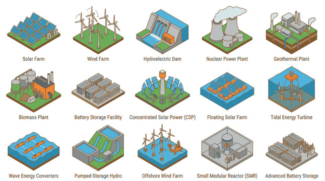 Comprehensive of Various Renewable and Sustainable Energy Power Plants