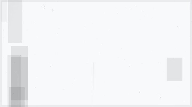 Abstract white paper background with soft grey rectangles and subtle grainy film texture overlay